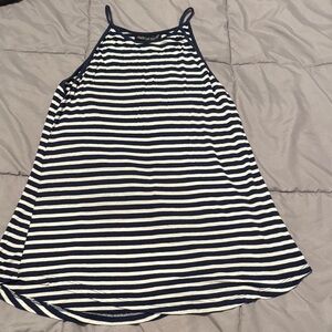 American Dream Striped Navy & White Tank Top (M)